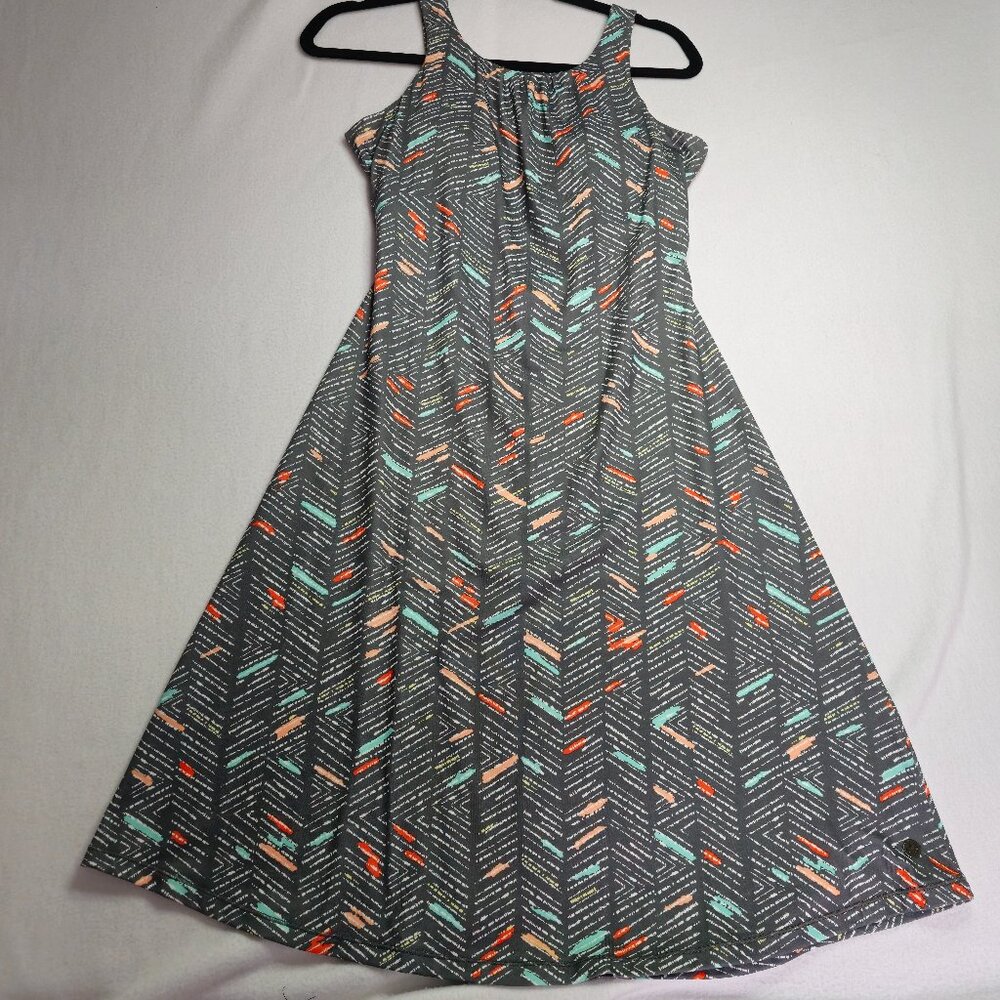 Stylish Gray Patterned Women's Dress